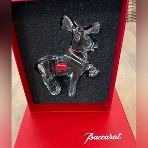 Vintage Baccarat Crystal Reindeer Figurine Made In France New In Original Box!